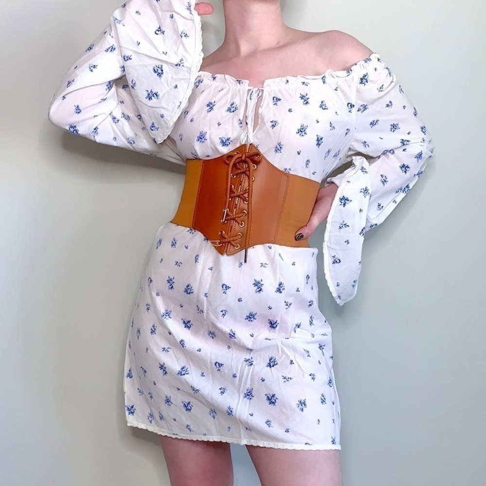 Victoria’s Secret Blue Rose Bell Sleeve Slip Dress